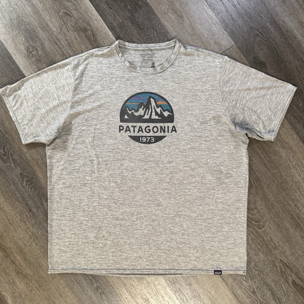 Patagonia Capilene Cool Daily Shirt Mens 2XL Gray Heather 1973 Graphic Tee
